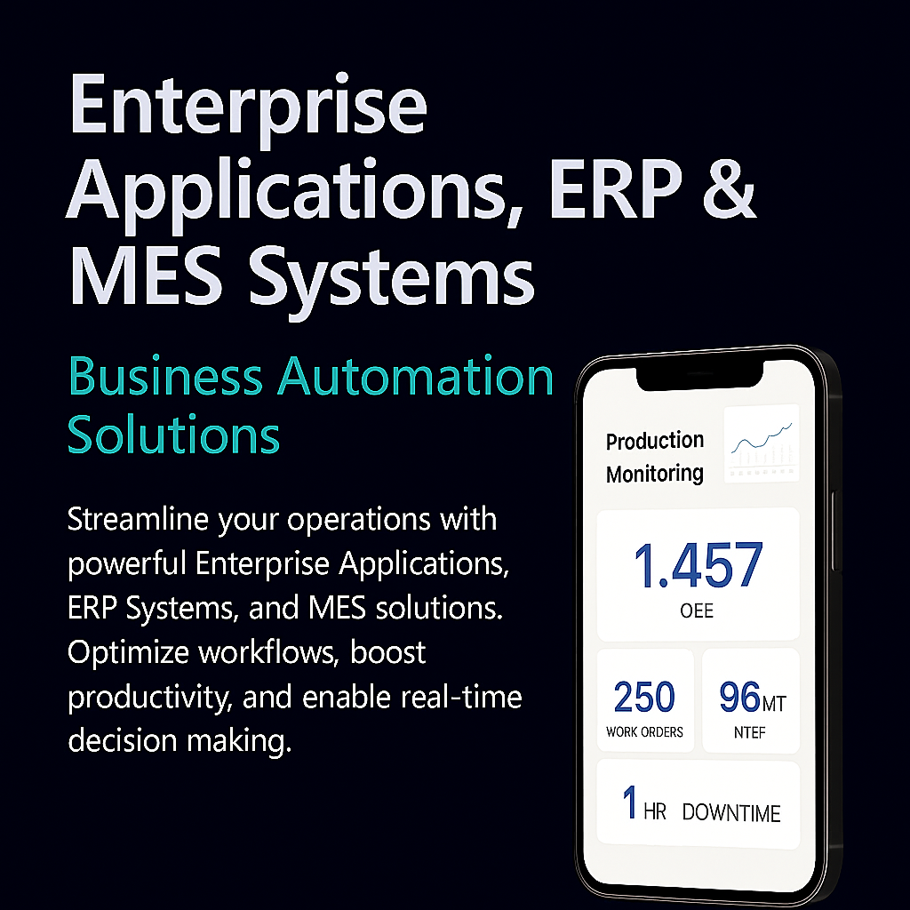 Enterprise ERP and MES system dashboard interface