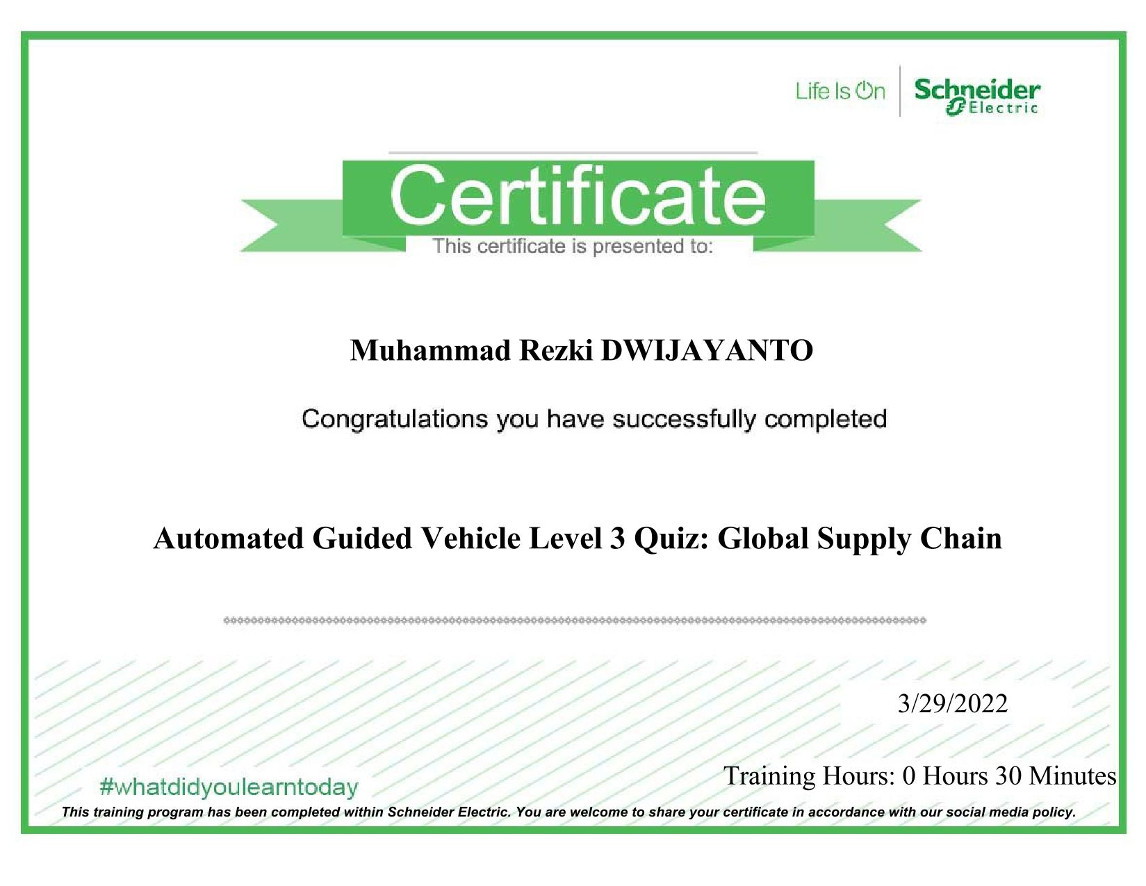 Certification L3 — Certification 1