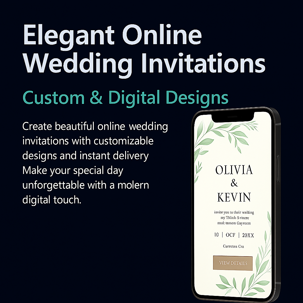 Elegant online wedding invitation design samples